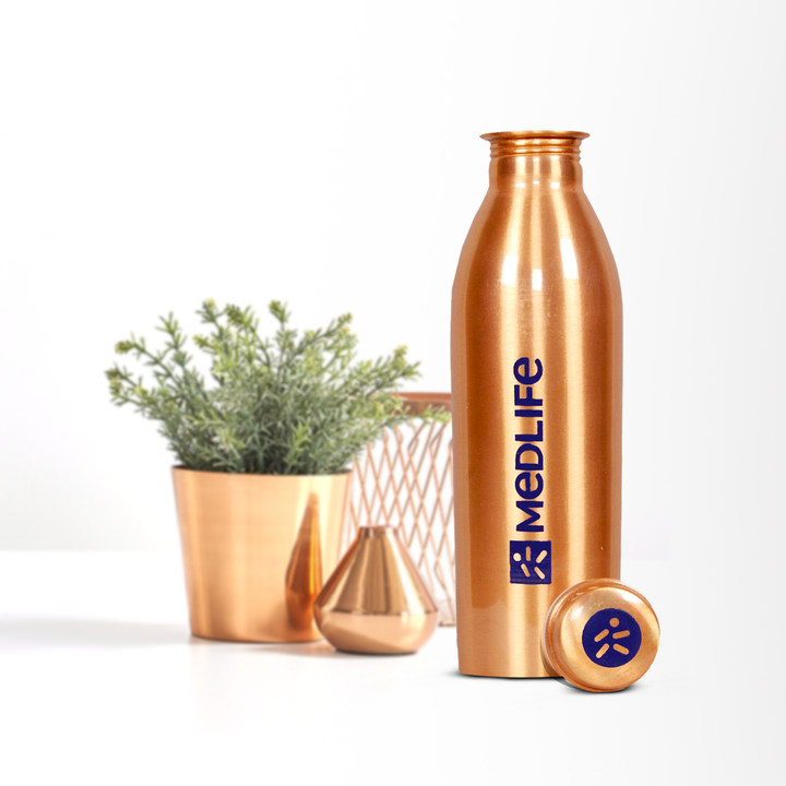 Medlife Copper Water Bottle 1L - (Pack of 1)
