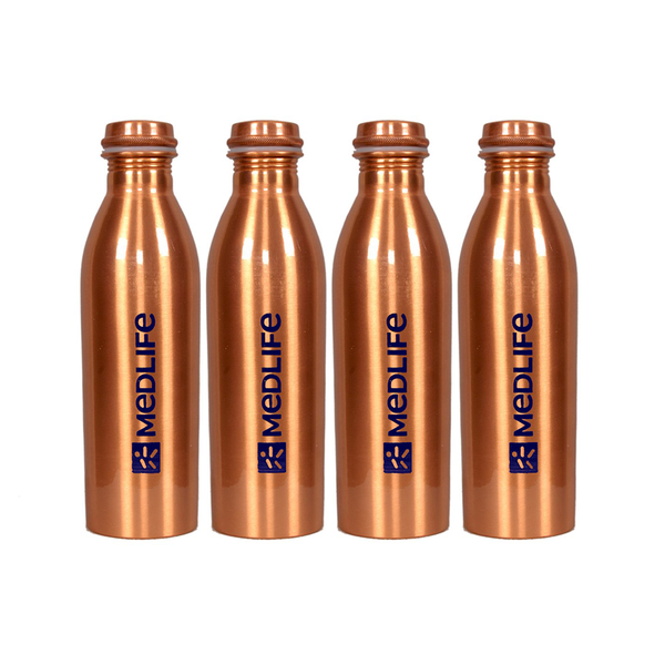 Medlife Copper Water Bottle 1L - (Pack of 4)
